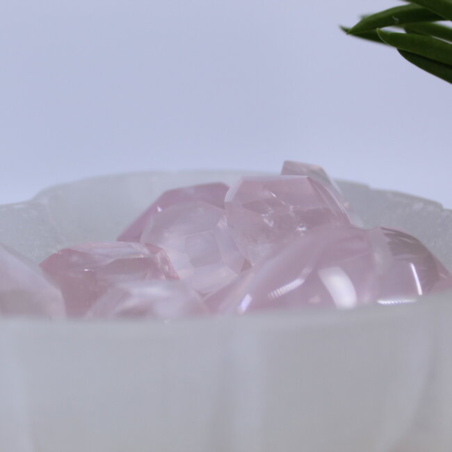 Rose Quartz with Rainbows Faceted Free Form Freeform (AAA Grade) - Small (1-2")