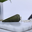 Green Jade Pendulums - Dowsing Hexagonal Faceted Cone Point Divination -Silver Chain Crystal Gemstone