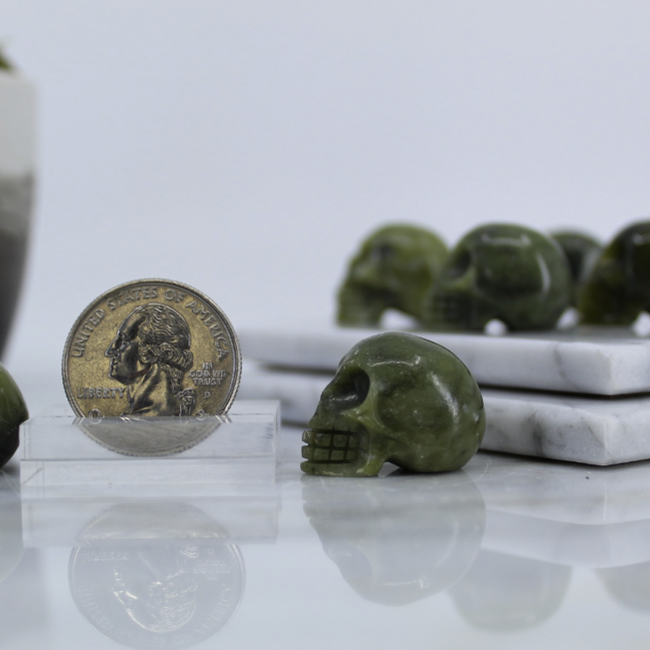 Jade Nephrite Skull- Mini