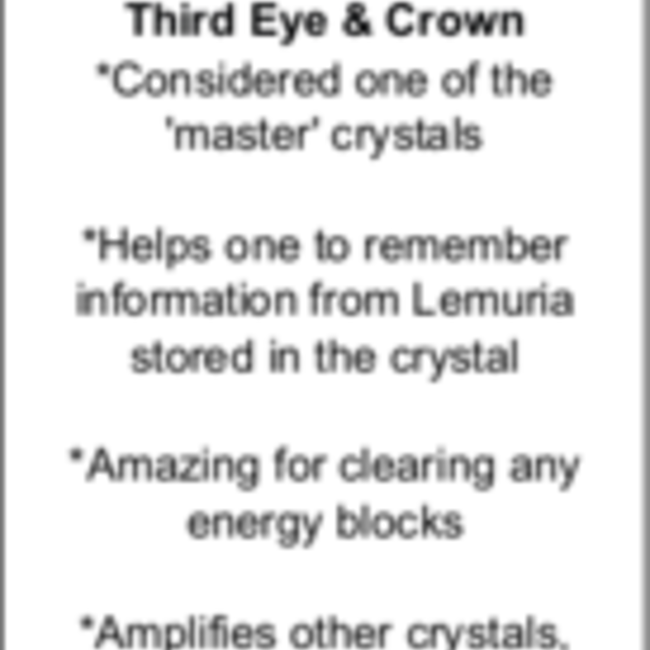 Lemurian (Lumerian) Seed Quartz Points-Medium Rough Raw Natural