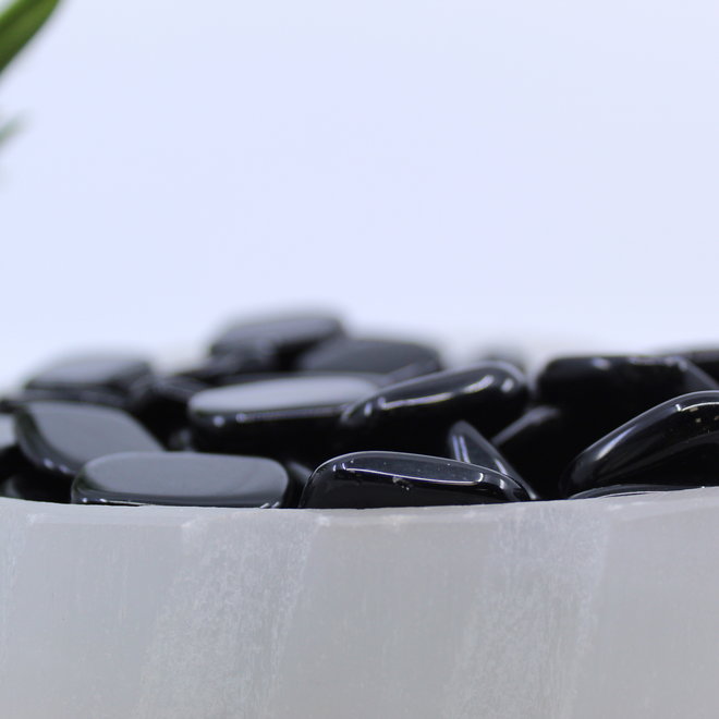 Black Obsidian Flat Stone- Mini