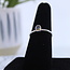 Watermelon Tourmaline (Lt Green) Ring-Size 7 Faceted Oval Sterling Silver