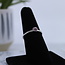 Watermelon Tourmaline (Pink) Faceted Round Ring-Size 7 Sterling Silver