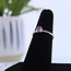 Watermelon Tourmaline (Pink) Round Faceted Ring-Size 6 Sterling Silver