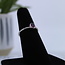 Watermelon Tourmaline (Pink) Round Faceted Ring-Size 6 Sterling Silver