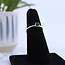 Green Tourmaline Rings - Size 5 Round Circle Faceted - Bezel Set Sterling Silver Watermelon