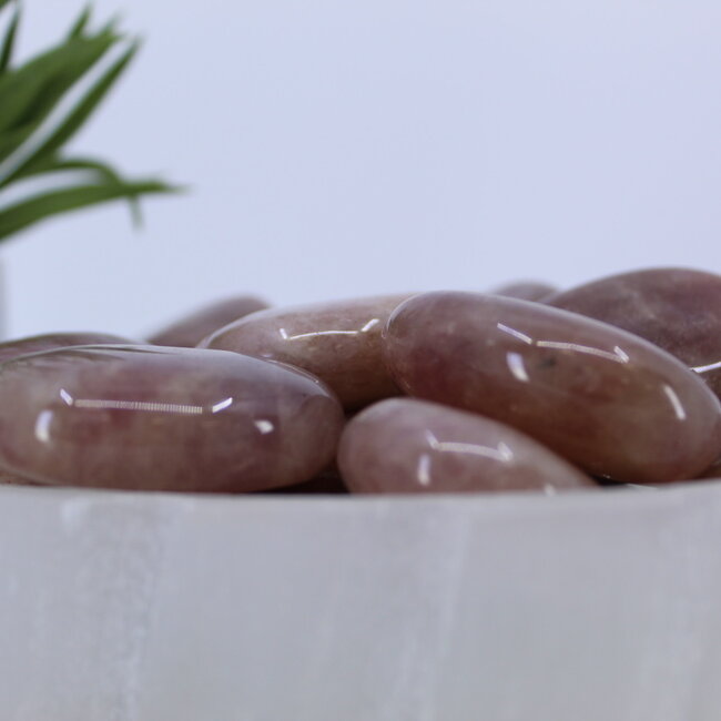 Strawberry Quartz (Red Guava) Palm Pillow Pocket Stone