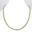 Peridot Beaded Necklace -16" Faceted Sterling Silver Toggle Clasp
