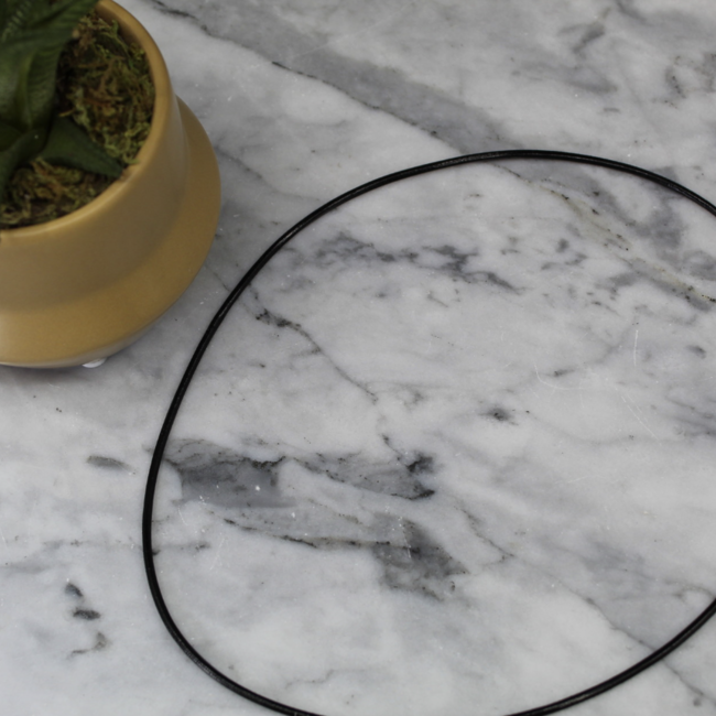 Wax Cord Necklaces - Black Adjustable Choker Lobster Claw Leather String 1.5mm 45cm 14-18"