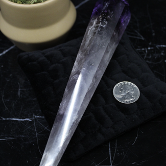 Amethyst Root Wand (AAA Grade) with Rainbows XL Elestial Root