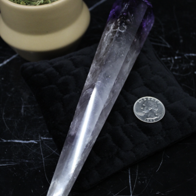 Bahia Amethyst Elestial Root Wand (AAA Grade) with Rainbows XL
