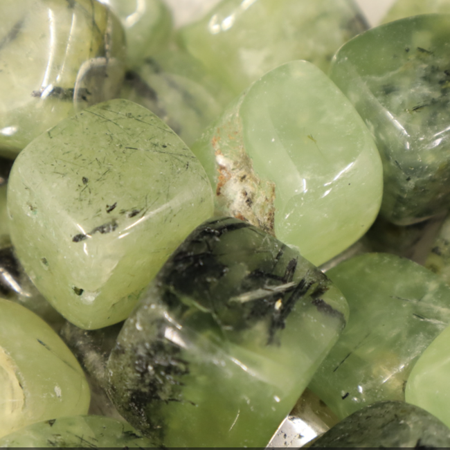 Green Prehnite Cubes 1"