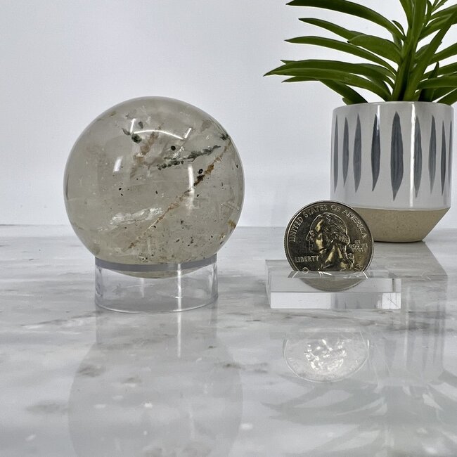 Garden (Landscape Ghost Phantom) Lodoite Quartz Sphere Orb - 35mm