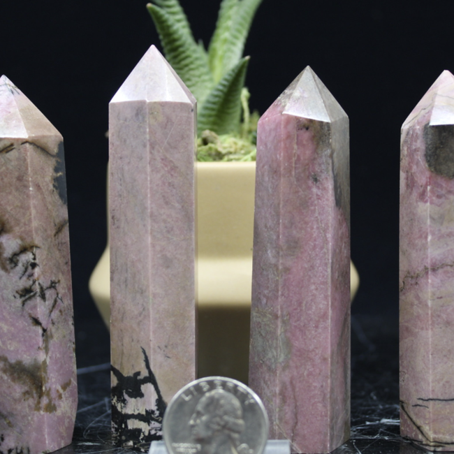Rhodonite Tower Point Generator- Medium (3-4")