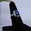 Shattuckite Rectangle Rings - Size 8 Double Bezel Set - Sterling Silver