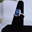 Shattuckite Rectangle Ring-Size 8 Sterling Silver