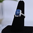 Shattuckite Rectangle Rings - Size 8 Double Bezel Set - Sterling Silver