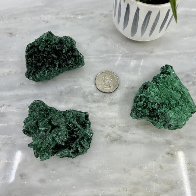 Fibrous Malachite Natural- Medium
