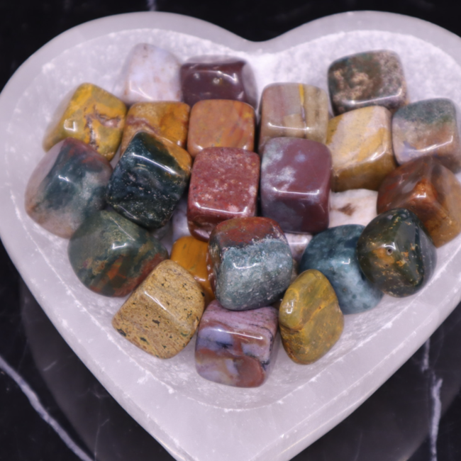 Ocean (Sea Sediment) Jasper Cubes 1"