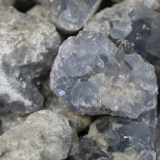 Blue Celestite (Celestine) Druzy-Rough Raw Natural