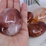 Fire Quartz (Red Hematoid) Palm Pillow Palm Stones - Large