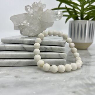 White Barite Bracelet - 8mm