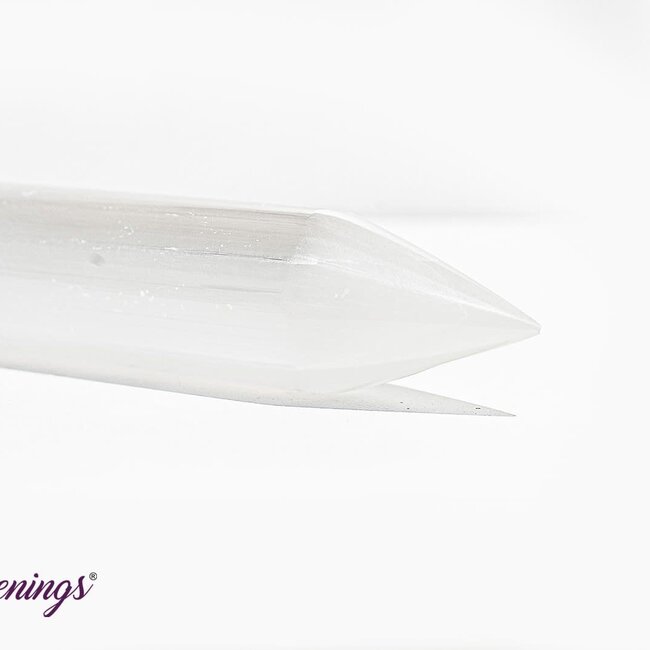 Selenite (Satin Spar Gypsum) Massage Wand Point - 5"