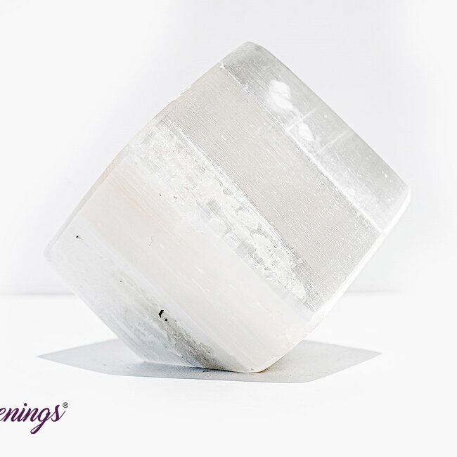 Selenite (Satin Spar Gypsum) Spinning Cube - Small