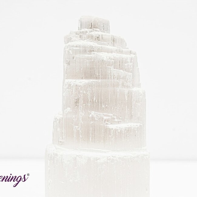 Selenite (Satin Spar Gypsum) Iceberg Tower Point Generator - Small 4"