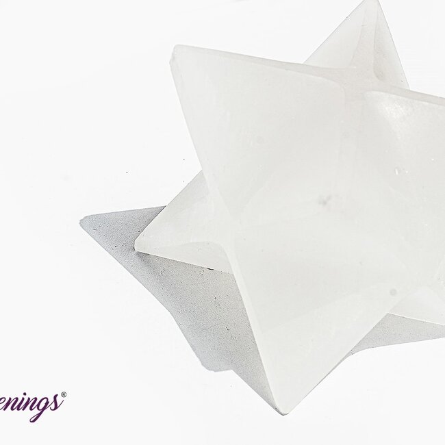 Selenite (Satin Spar Gypsum) Merkabah - 3" Large