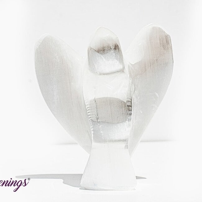 Selenite (Satin Spar Gypsum) Angels - Medium Figurine Carving