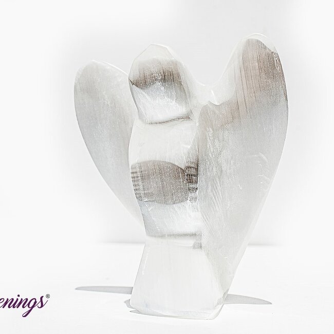 Selenite (Satin Spar Gypsum) Angels - Medium Figurine Carving