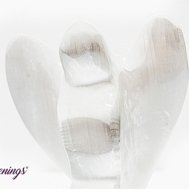 Selenite (Satin Spar Gypsum) Angels - Medium Figurine Carving
