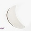 Selenite (Satin Spar Gypsum) Charging Disks Plates Station - 6" Crescent Moon Medium