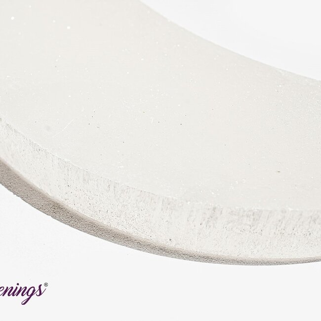 Selenite (Satin Spar Gypsum) Charging Disks Plates Station - 6" Crescent Moon Medium