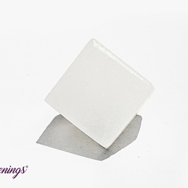 Selenite (Satin Spar Gypsum) Charging Cubes - 1.5" Medium Blocks Spinning