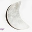 Selenite (Satin Spar Gypsum) Charging Disks Plates Station - 4" Crescent Moon Seed Flower of Life Medium