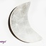Selenite (Satin Spar Gypsum) Crescent Moon Charging Plate - Large Seed Flower of Life