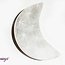 Selenite (Satin Spar Gypsum) Charging Disks Plates Station - 4" Crescent Moon Seed Flower of Life Medium