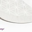 Selenite (Satin Spar Gypsum) Charging Disks Plates - Seed Flower of Life Crescent Moon Medium Geometric
