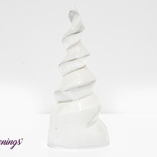 Selenite (Satin Spar Gypsum) Charging Spiral Twist Flames - 3-4" Medium Tower