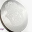 Selenite (Satin Spar Gypsum) Hamsa (Fatima Miriam Khamsa) Hand Engraved Palm Pillow Pocket Stone - 1.5"