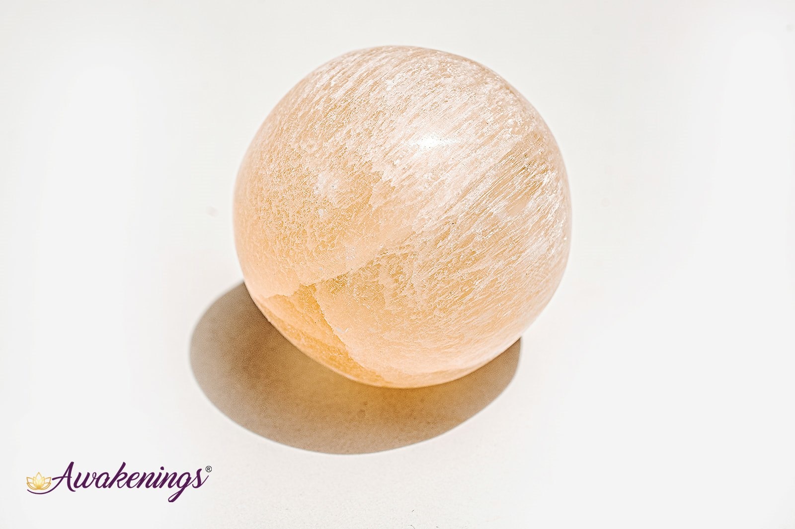 Orange Selenite Sphere Medium – Daughters And Co Crystals