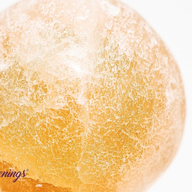 Orange Peach Selenite (Satin Spar Gypsum) Sphere Orbs Globes - 40mm