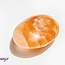 Orange Selenite (Satin Spar Gypsum) Palm Pillow Pocket Stone - Satin Spar Gypsum
