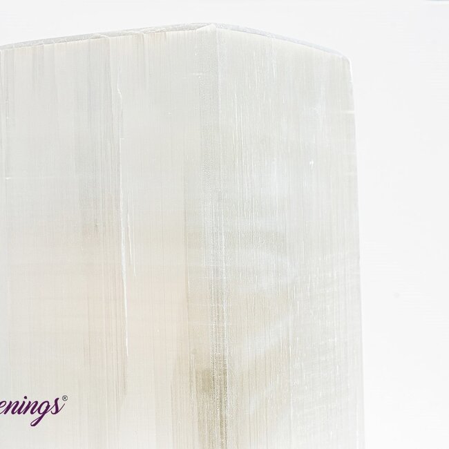 Selenite (Satin Spar Gypsum) Lamps Lights - 10" Polished Rectangular XL Extra Large (Cord & Bulb Included)