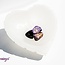 Selenite (Satin Spar Gypsum) Heart Notched Charging Bowl - Large