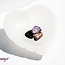 Selenite (Satin Spar Gypsum) Heart Notched Charging Bowl - Large