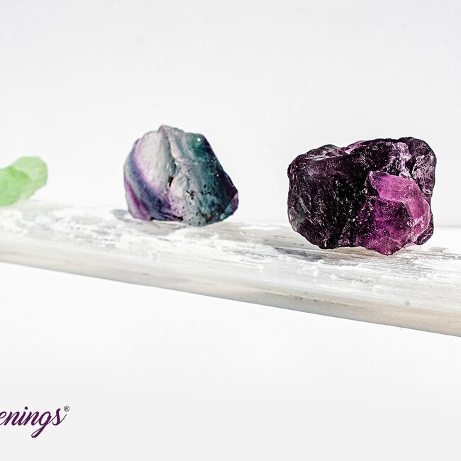 Selenite (Satin Spar Gypsum) Charging Sticks Wands - 11-15" Medium Rough Raw Natural