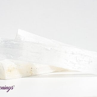 Selenite (Satin Spar Gypsum) Rectangle Sticks Wands Small 4" - Rough Raw Natural